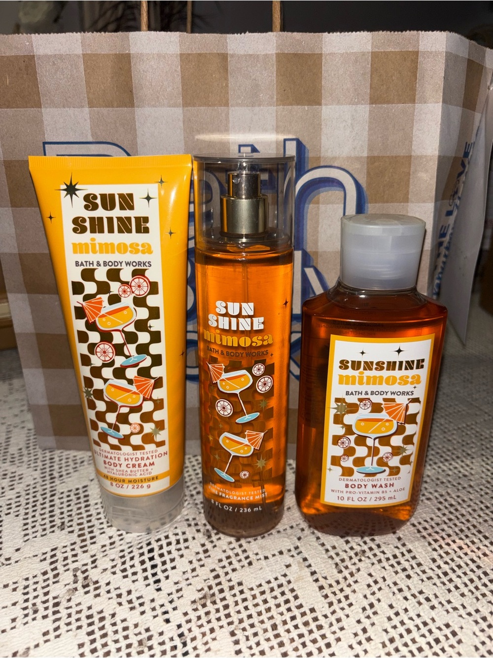 (2026)Bath & Body Works Sunshine Mimosa Bath Set - Orange